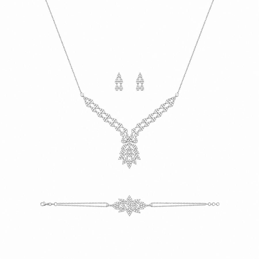Parure Polina - Or Blanc
