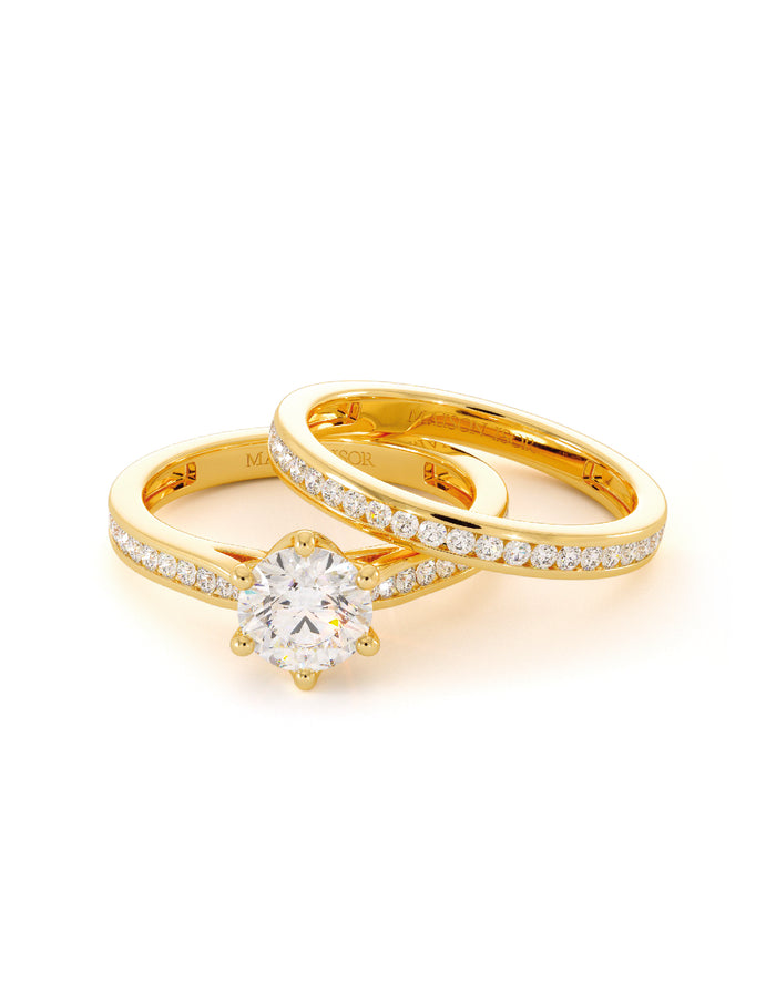 Duo de bagues Haïna en or 18 carats - Maison Isor