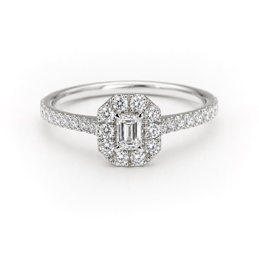 Solitaire Ella - Or Blanc Palladié