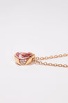 Photo packshot du collier Hoya en or rose 18 carats, saphir rose forme poire et diamants
