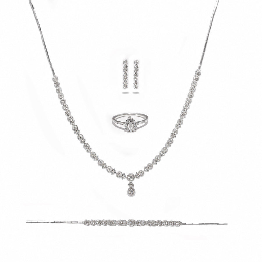 Parure Rosie - Or Blanc