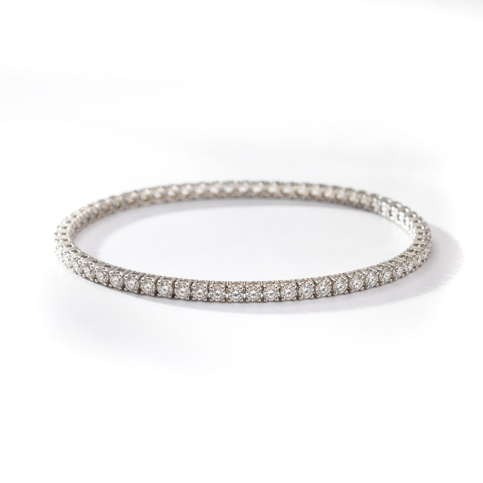Bracelet rivière de diamants en or blanc 18 carats, 3,25 carats de diamants naturels