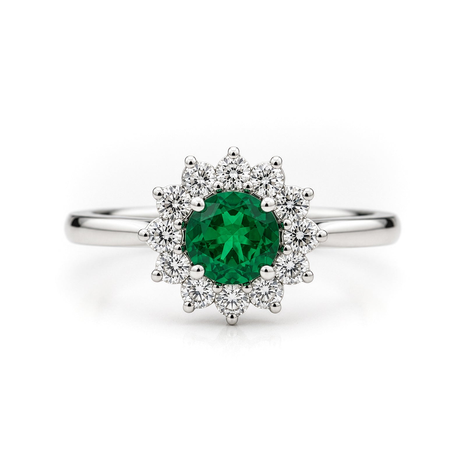Solitaire vert délicat