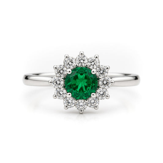 Solitaire vert délicat