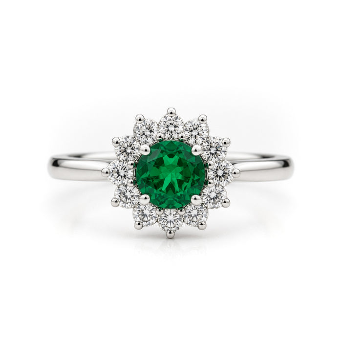 Solitaire vert délicat