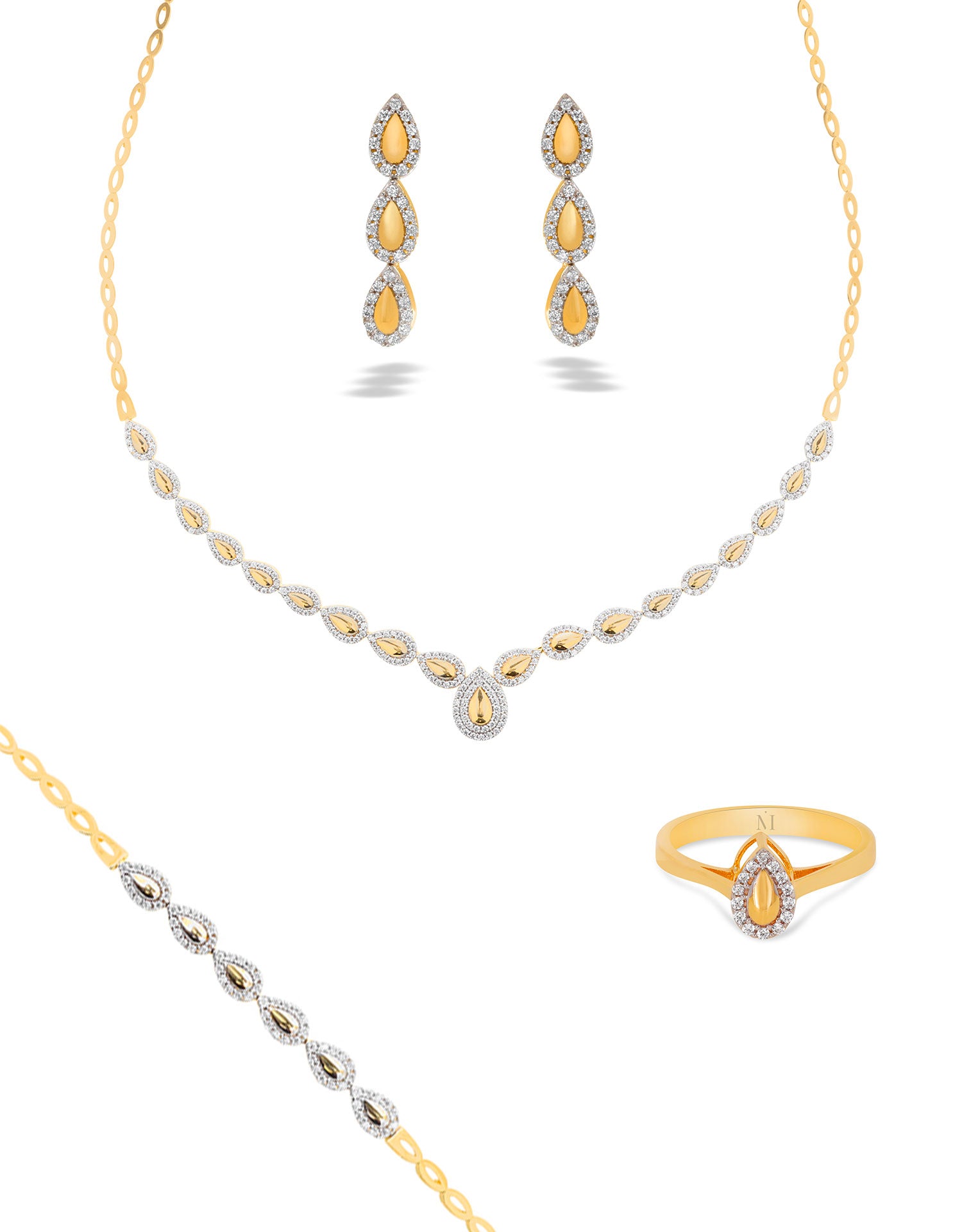 Parure de mariée Acacia en or 18 carats - Maison Isor