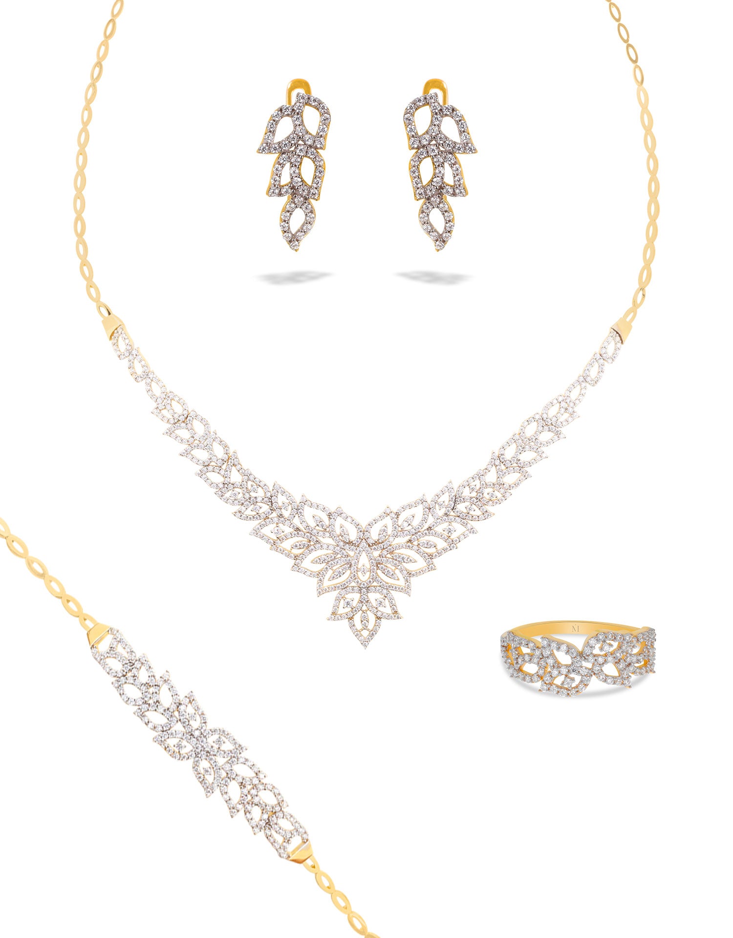 Parure de mariée Alyssa en or 18 carats - Maison Isor