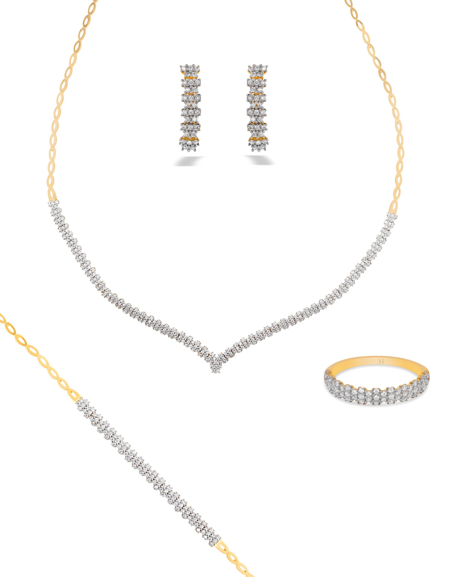 Parure de mariée Azalea en or 18 carats - Maison Isor