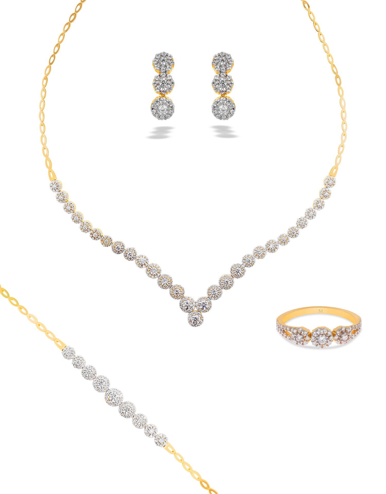 Parure de mariée Dahlia en or 18 carats - Maison Isor