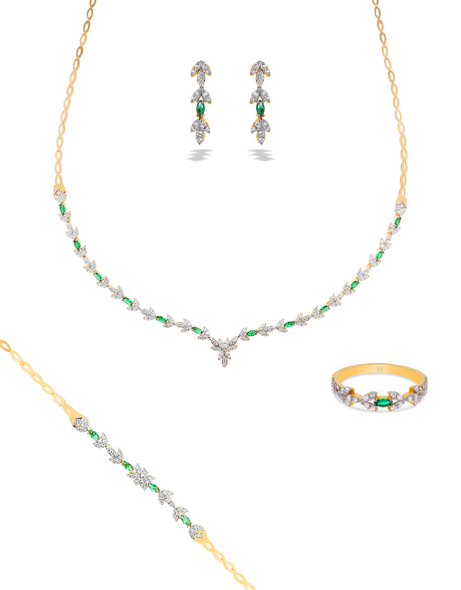Parure de mariée Daisy en or 18 carats - Maison Isor