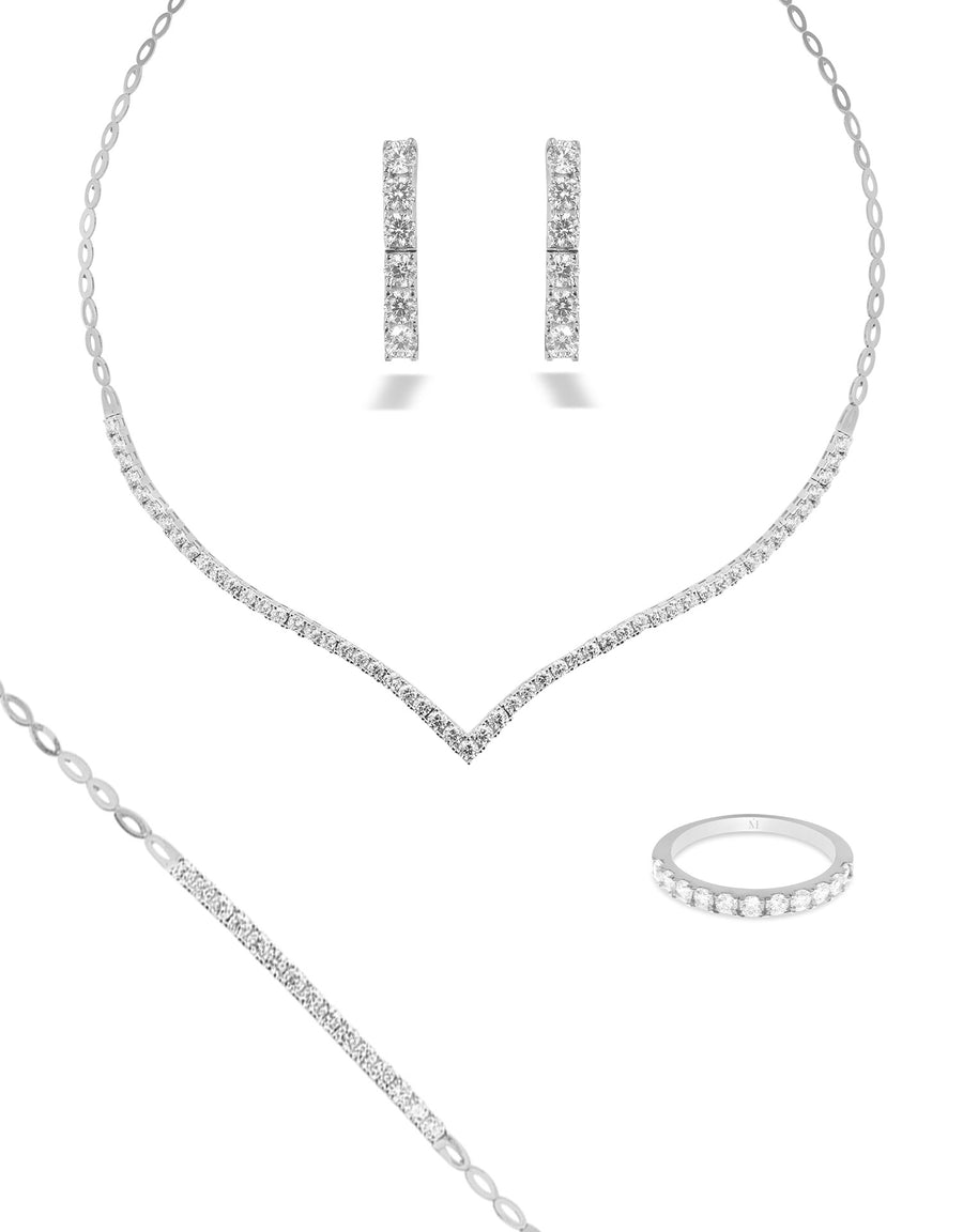 Parure Hana - Or Blanc