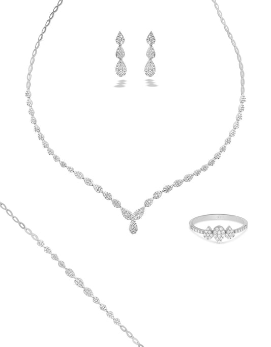 Parure Holly - Or Blanc