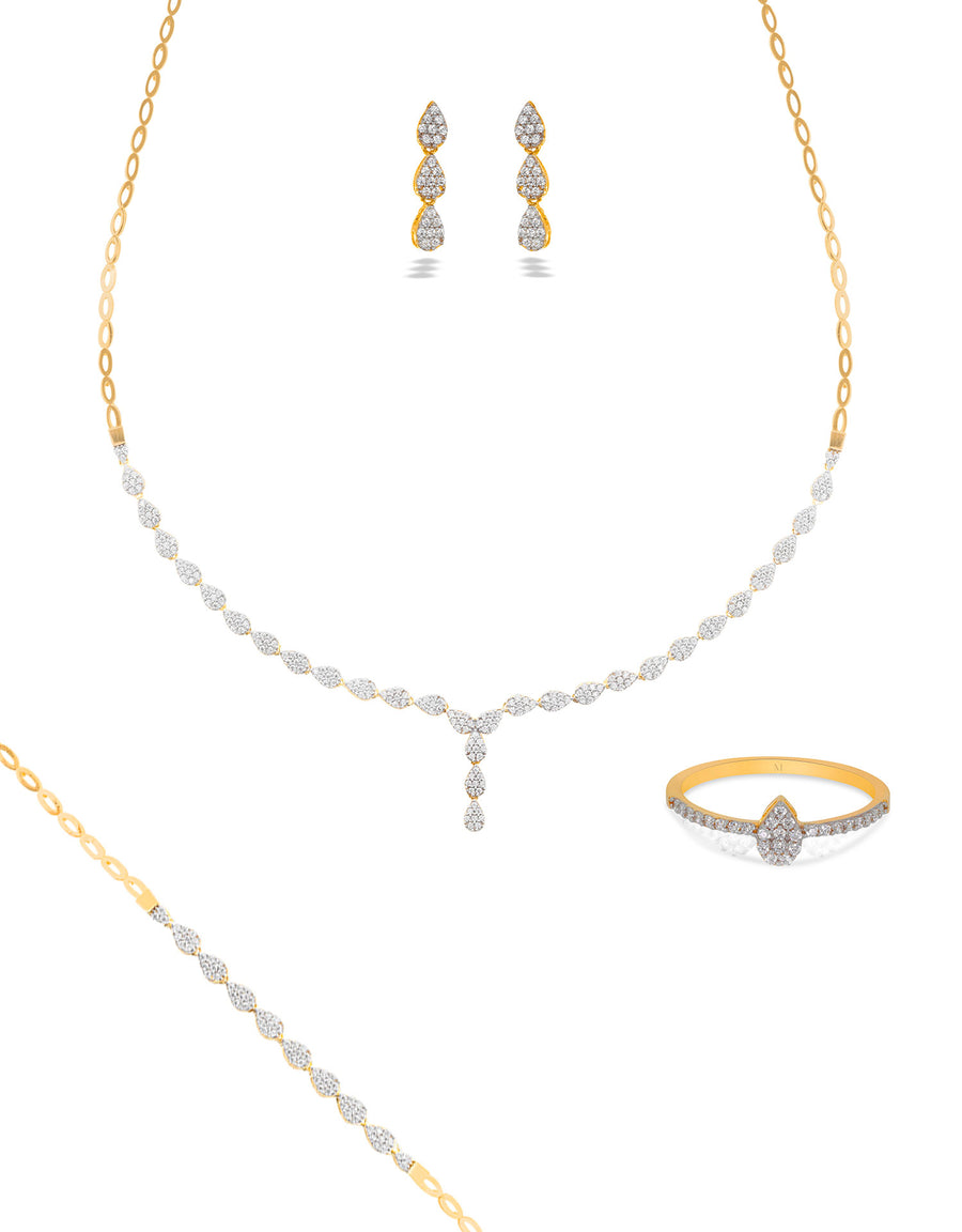 Parure de mariée Lotus en or 18 carats - Maison Isor