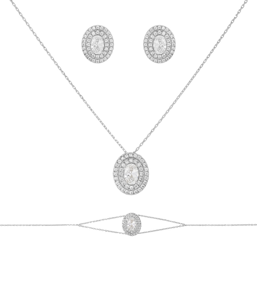 Parure Ariana - Or Blanc