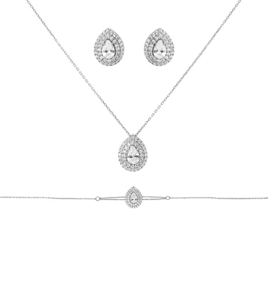 Parure Emi - Or Blanc