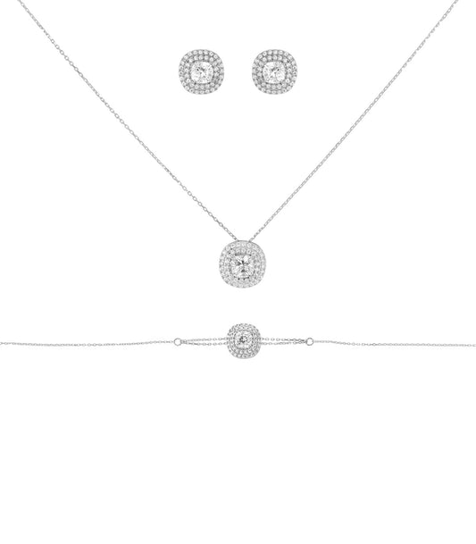 Parure Isla - Or Blanc