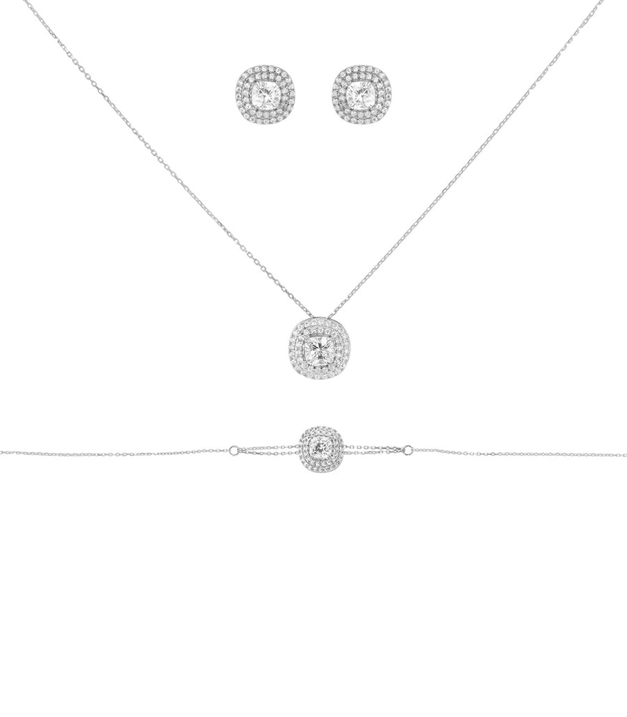 Parure Isla - Or Blanc
