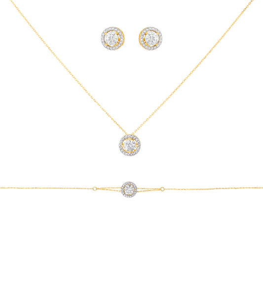 Mini set Tori en or jaune 18 carats et pierres de zirconium
