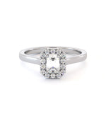 Bague de fiançailles Abuja, solitaire diamant en or 18 carats - Maison Isor