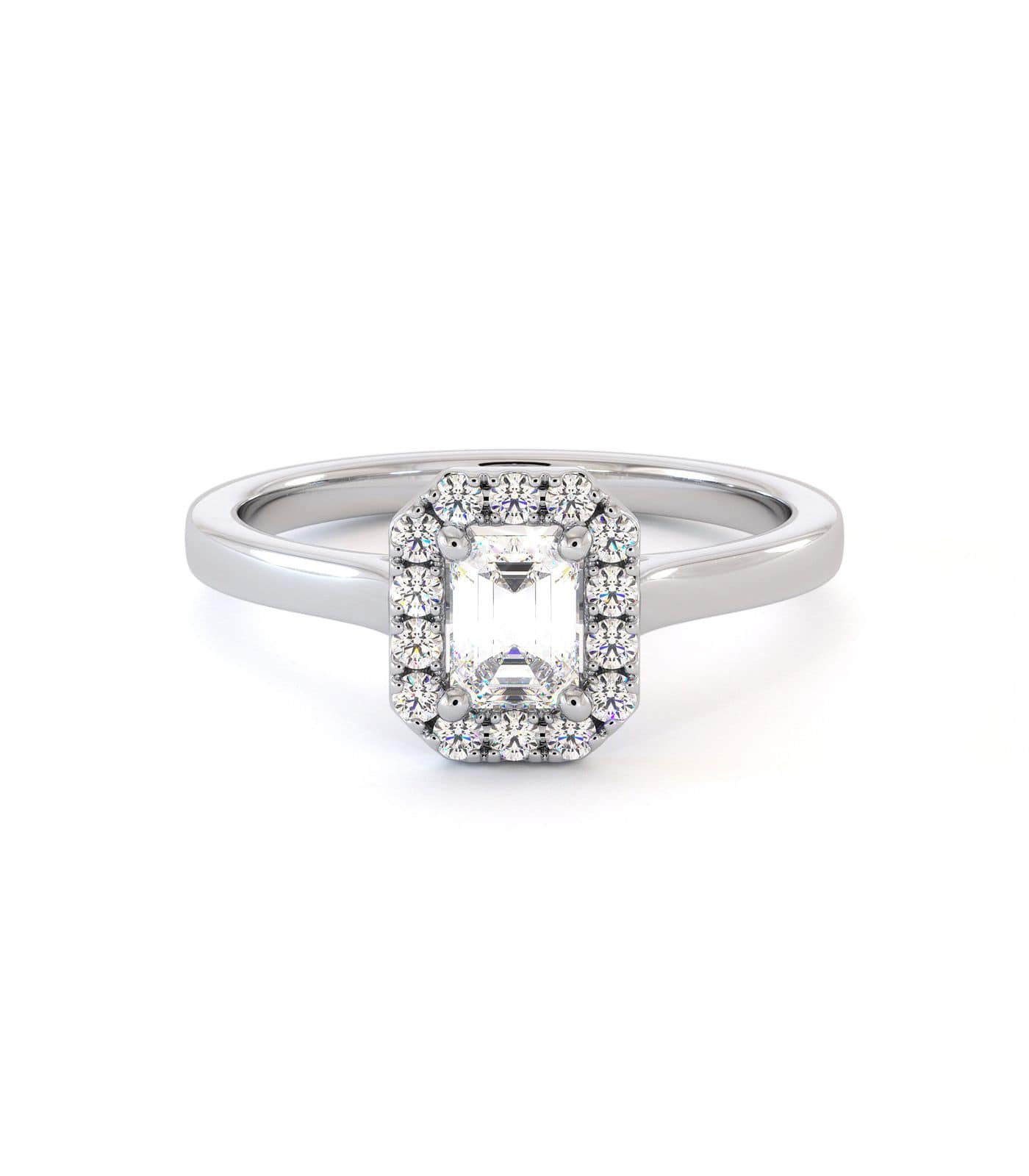 Bague de fiançailles Abuja, solitaire diamant en or 18 carats - Maison Isor