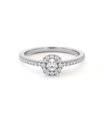 Bague de fiançailles Ameru, solitaire diamant en or 18 carats - Maison Isor