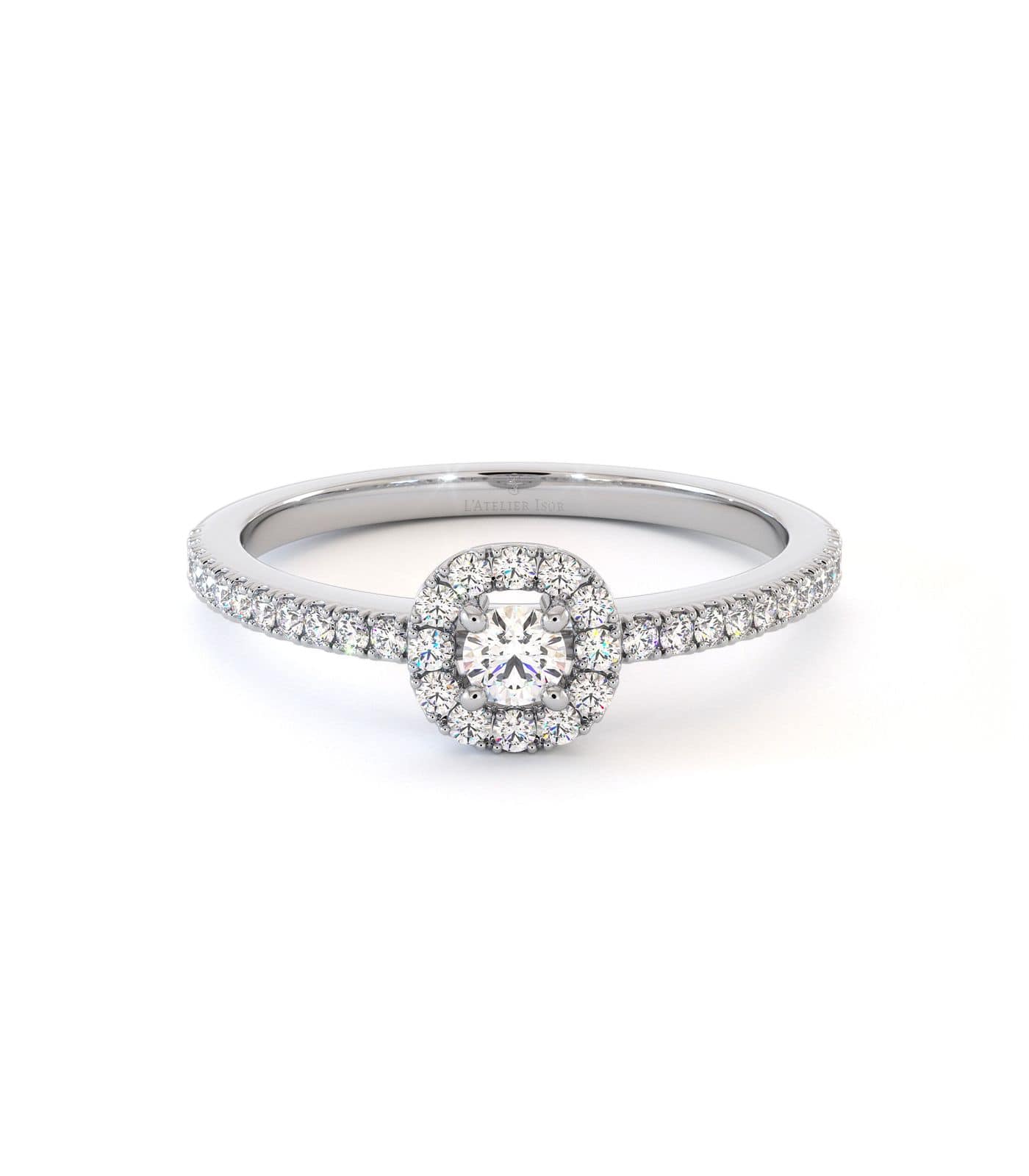 Bague de fiançailles Ameru, solitaire diamant en or 18 carats - Maison Isor