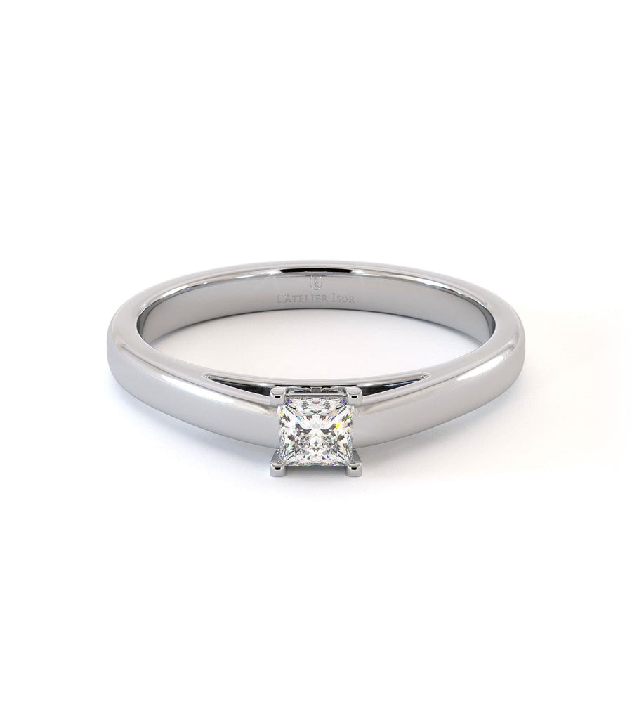 Solitaire Amla - Or Blanc Palladié