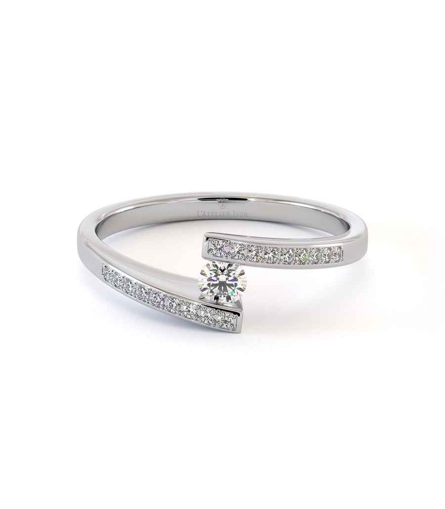 Solitaire Arista - Or Blanc Palladié