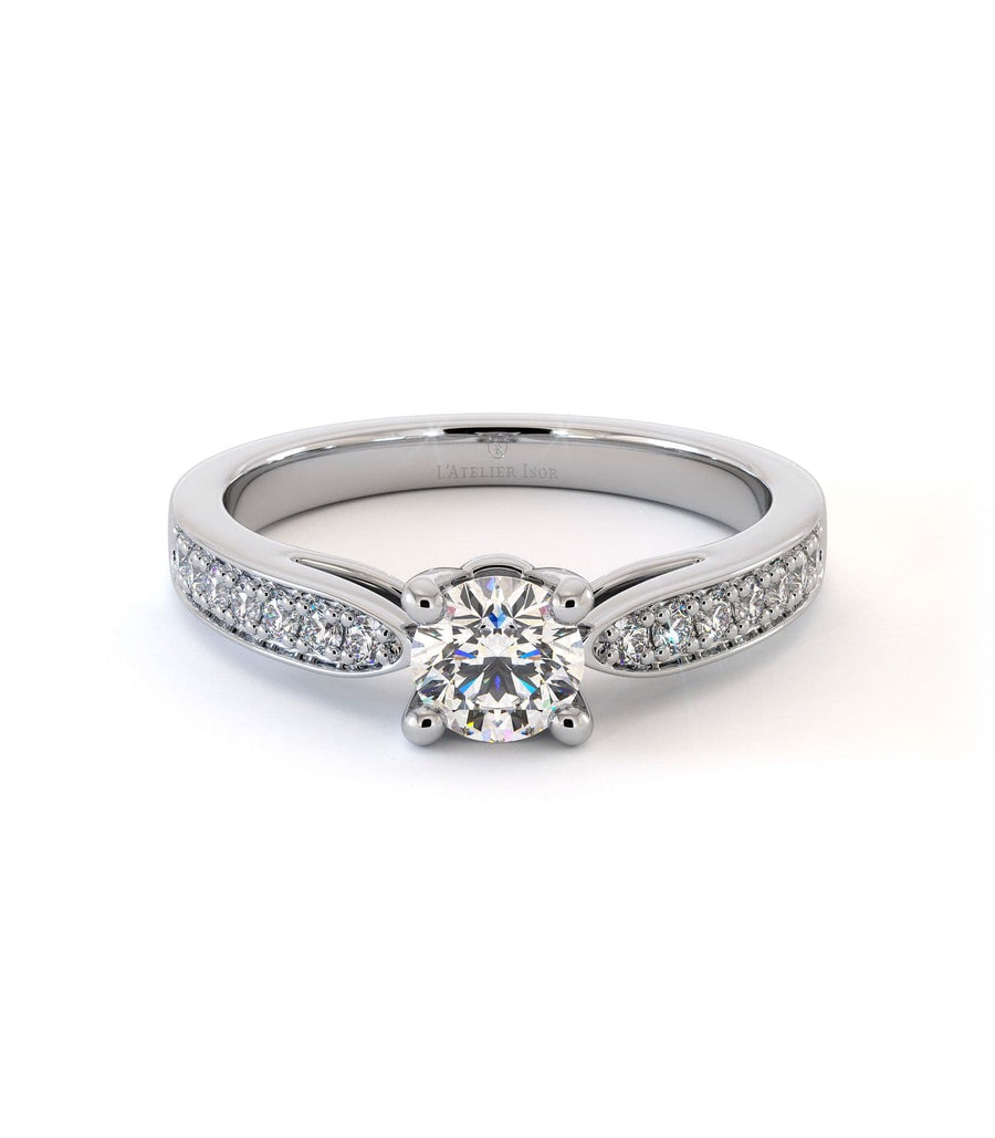 Solitaire Aulia - Or Blanc Palladié