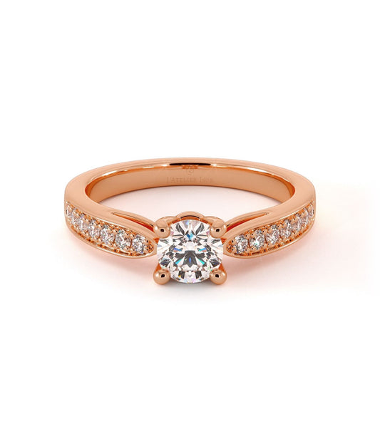Solitaire Aulia - Or Rose
