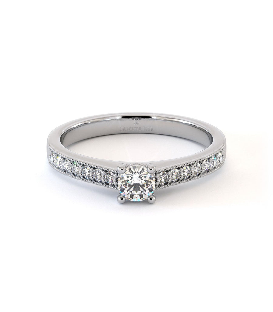 Solitaire Beaufort - Or Blanc Palladié