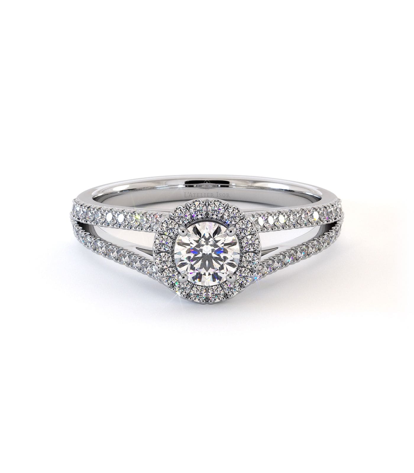 Bague de fiançailles Blueberry, solitaire diamant en or 18 carats - Maison Isor