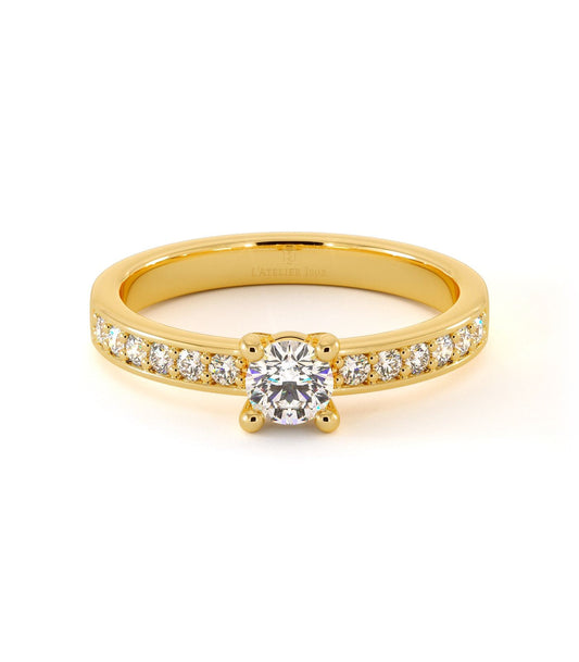Solitaire Camelia - Or Jaune