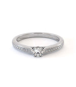 Bague de fiançailles Cappele, solitaire diamant en or 18 carats - Maison Isor