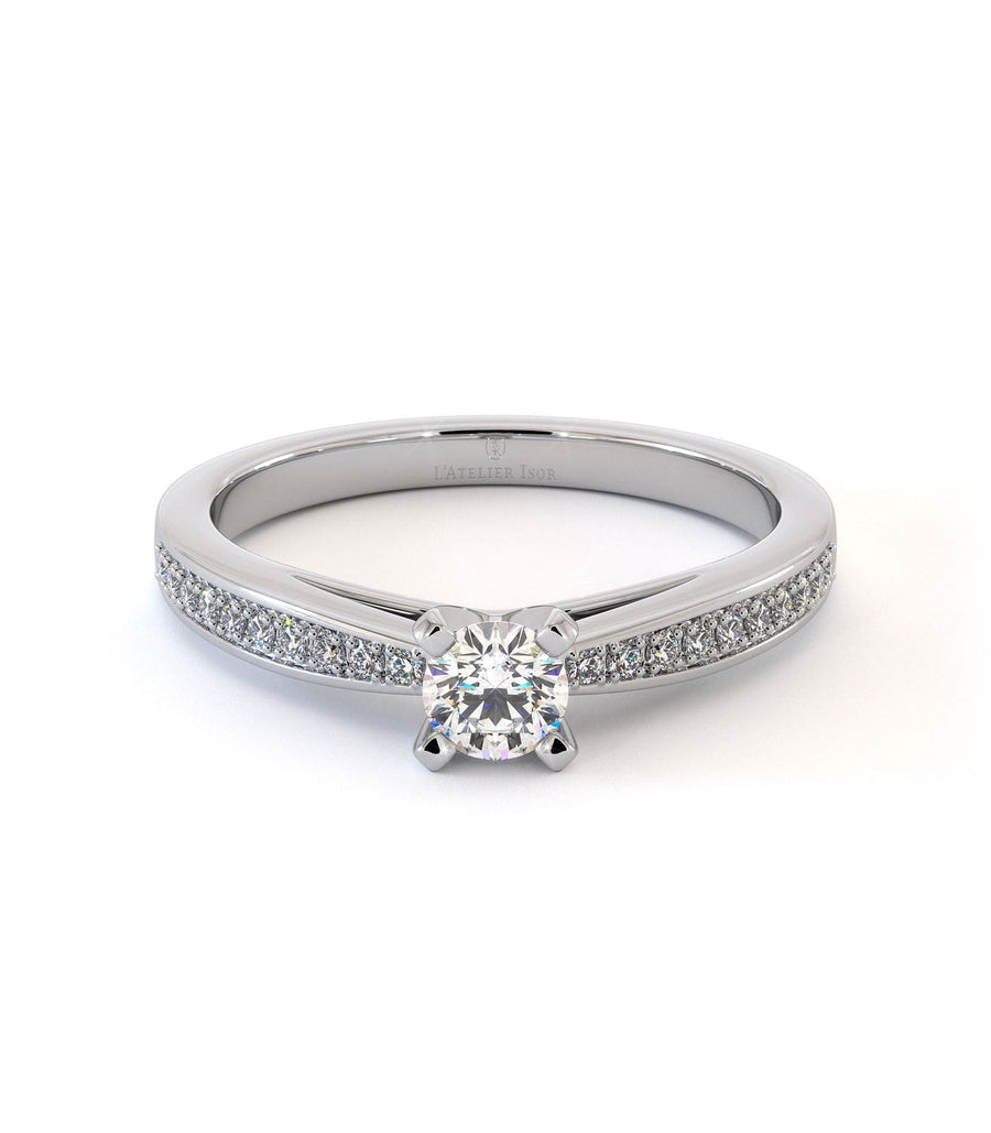 Solitaire Capria - Or Blanc Palladié