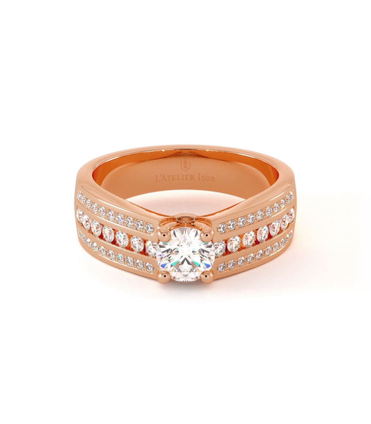 Solitaire Cassis - Or Rose