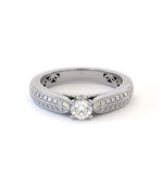Bague de fiançailles Cezan, solitaire diamant en or 18 carats - Maison Isor
