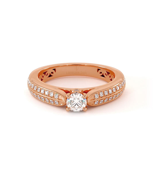 Solitaire Cezan - Or Rose