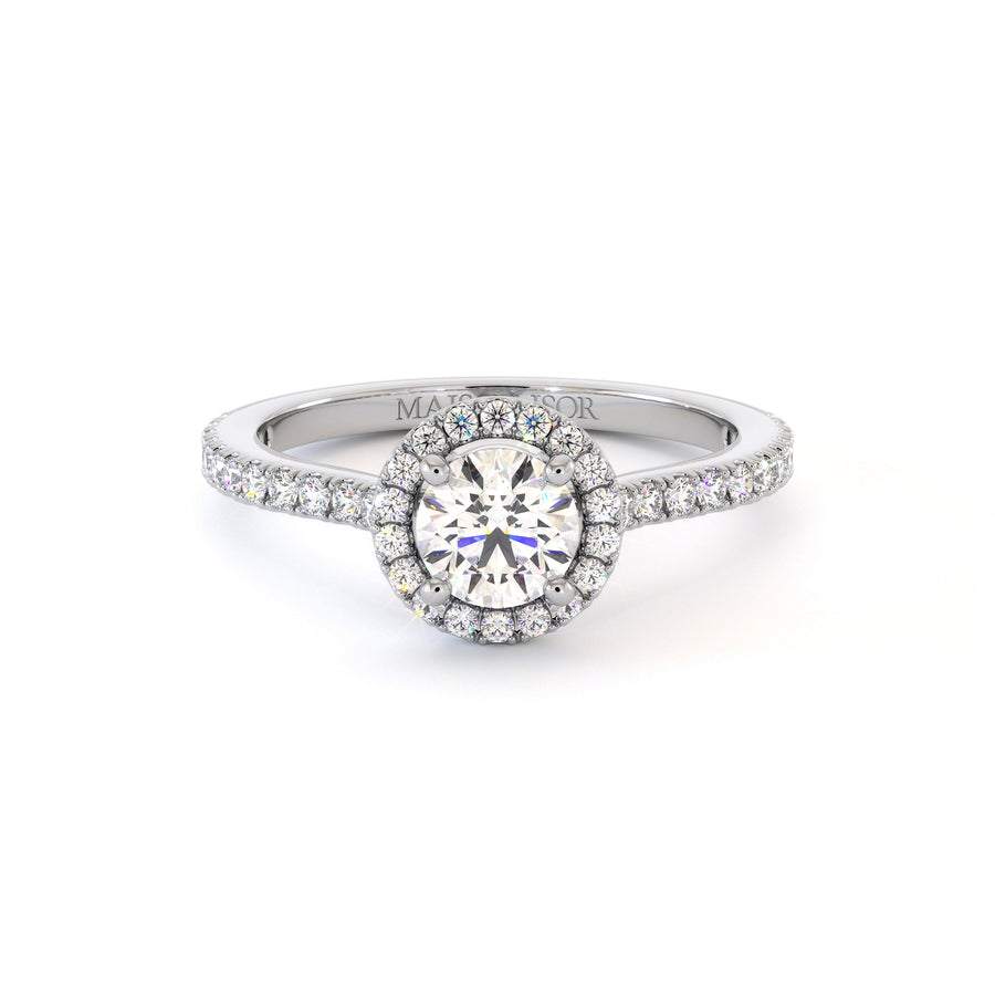 Solitaire Cherry - Or Blanc Palladié