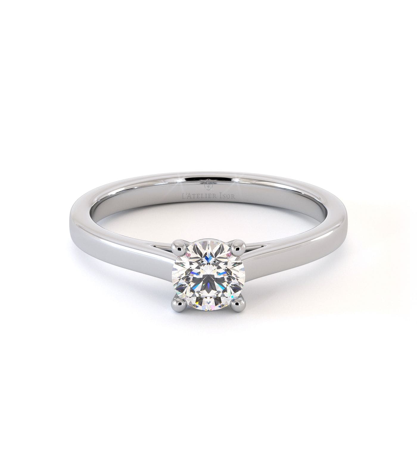 Bague de fiançailles Corbel, solitaire diamant en or 18 carats - Maison Isor