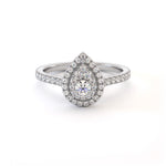 Bague de fiançailles Plum, solitaire diamant en or 18 carats - Maison Isor