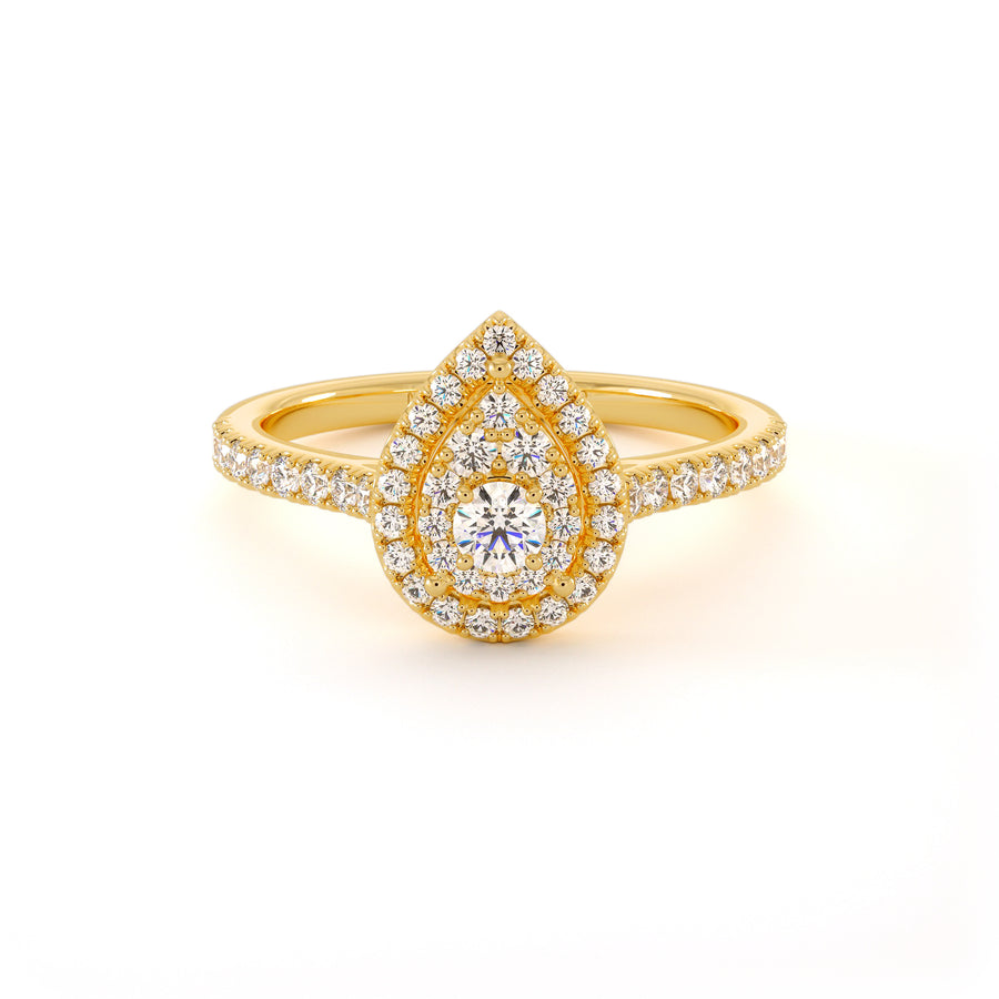 Solitaire Plum - Or Jaune
