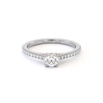 Bague de fiançailles Dima, solitaire diamant en or 18 carats - Maison Isor