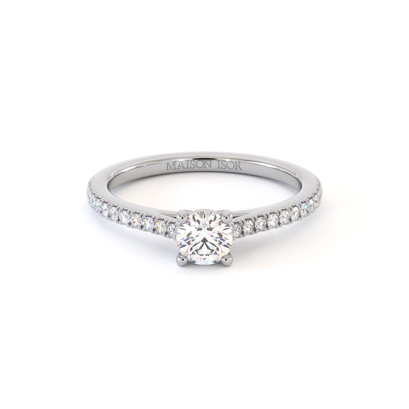 Bague de fiançailles Dima, solitaire diamant en or 18 carats - Maison Isor