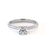 Bague de fiançailles Essia, solitaire diamant en or 18 carats - Maison Isor