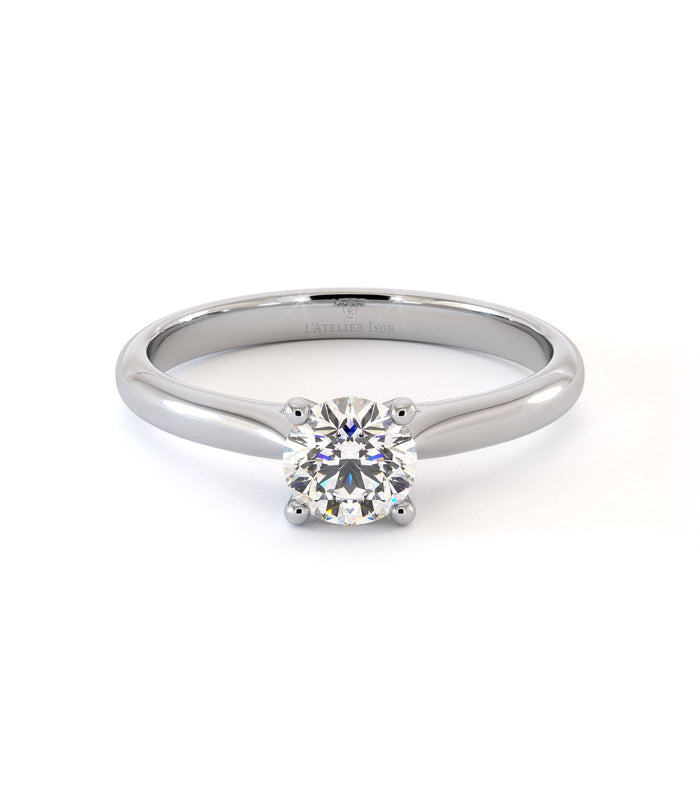Solitaire Essia - Or Blanc Palladié