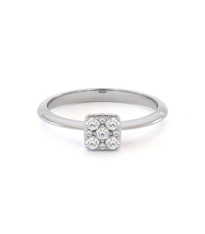 Bague de fiançailles Furma, solitaire diamant en or 18 carats - Maison Isor