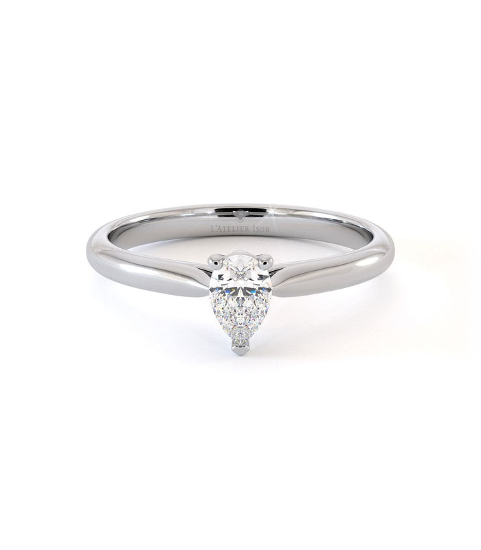 Bague de fiançailles Georgia, solitaire diamant en or 18 carats - Maison Isor