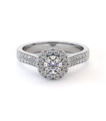 Bague de fiançailles Kerala, solitaire diamant en or 18 carats - Maison Isor