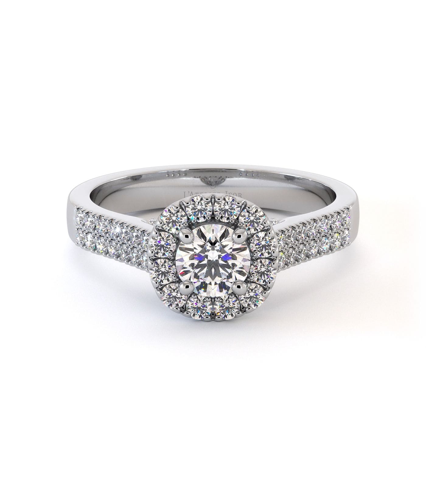 Bague de fiançailles Kerala, solitaire diamant en or 18 carats - Maison Isor
